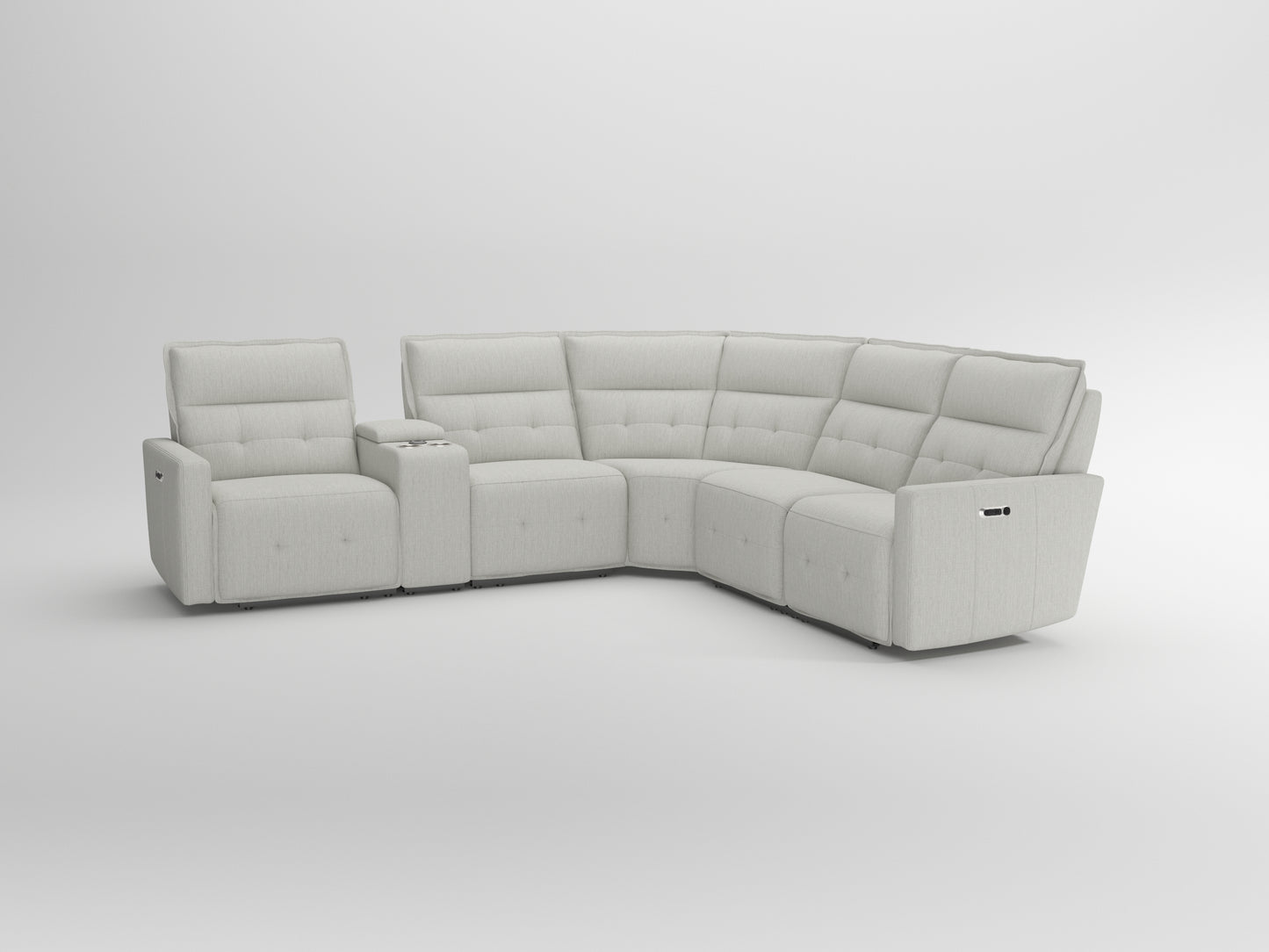 9444HMP*6SCPWH - (6)6-Piece Modular Power Reclining Sectional with Power Headrests