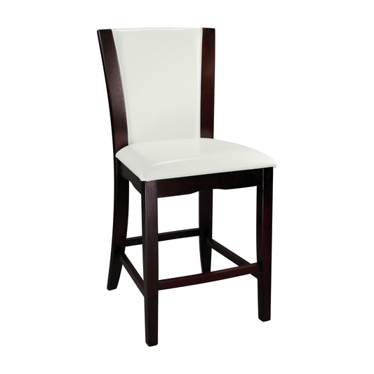 710-24W - Counter Height Chair, White Bi-Cast Vinyl