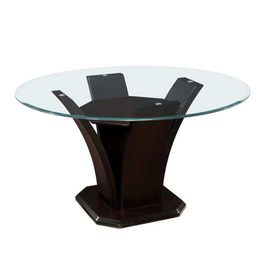 710-54* - (3)Round Dining Table, Glass Top