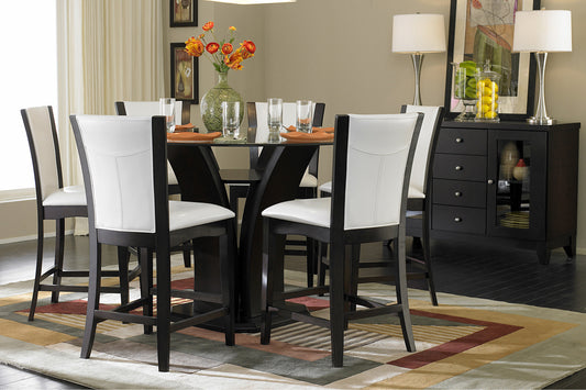 710-24W - Counter Height Chair, White Bi-Cast Vinyl