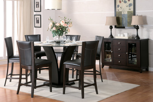 710-24 - Counter Height Chair, Dark Brown Bi-Cast Vinyl