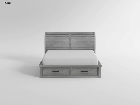 1559K-1EK* - (4) Eastern King Platform Bed with Storage Footboard and Side Rails