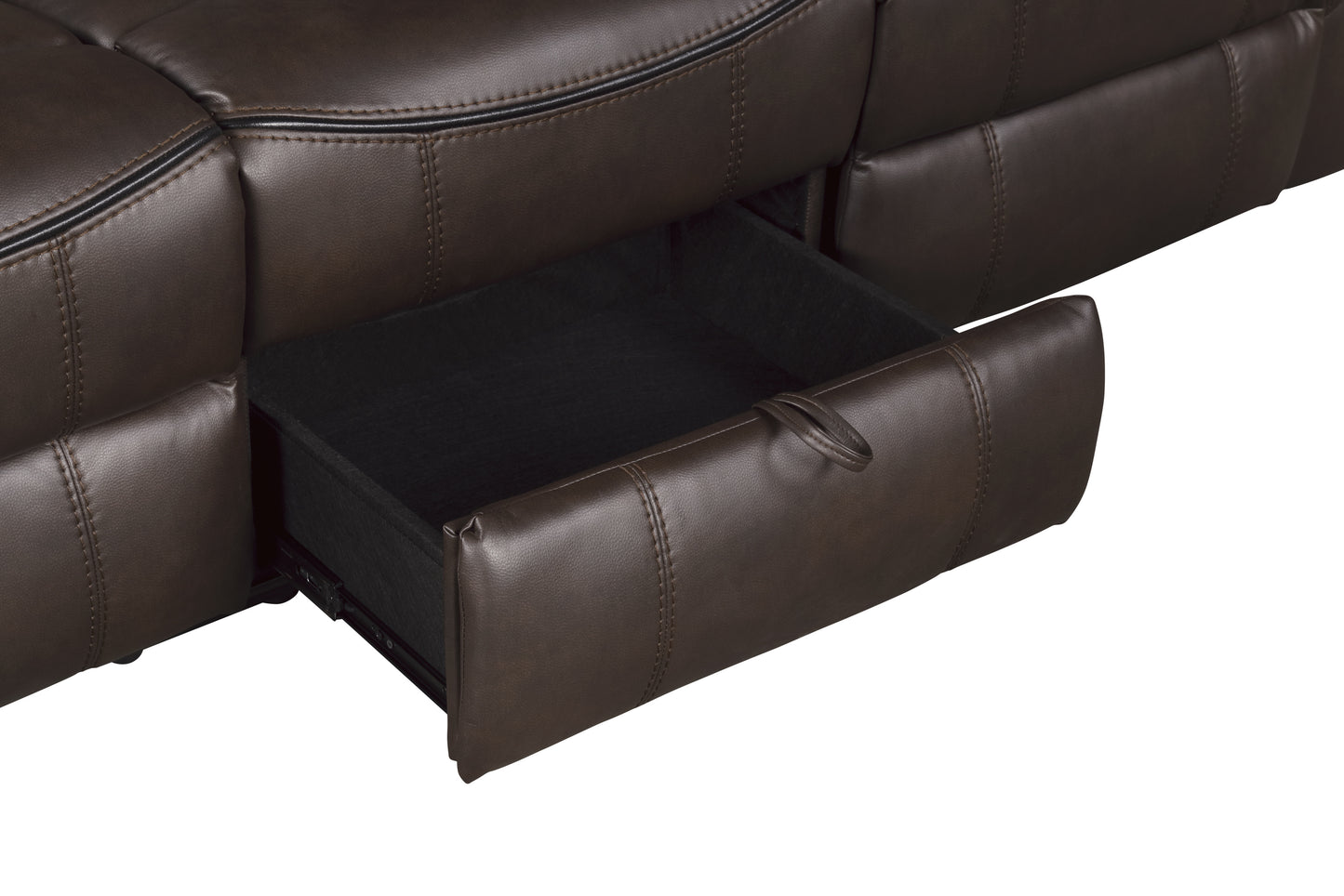 8206BRW*2 - 2pc Set: Sofa, Love