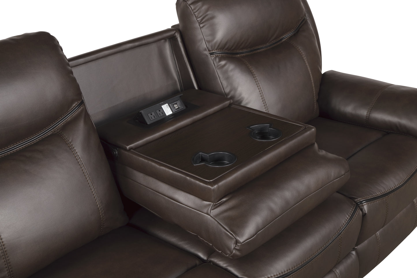8206BRW*2 - 2pc Set: Sofa, Love