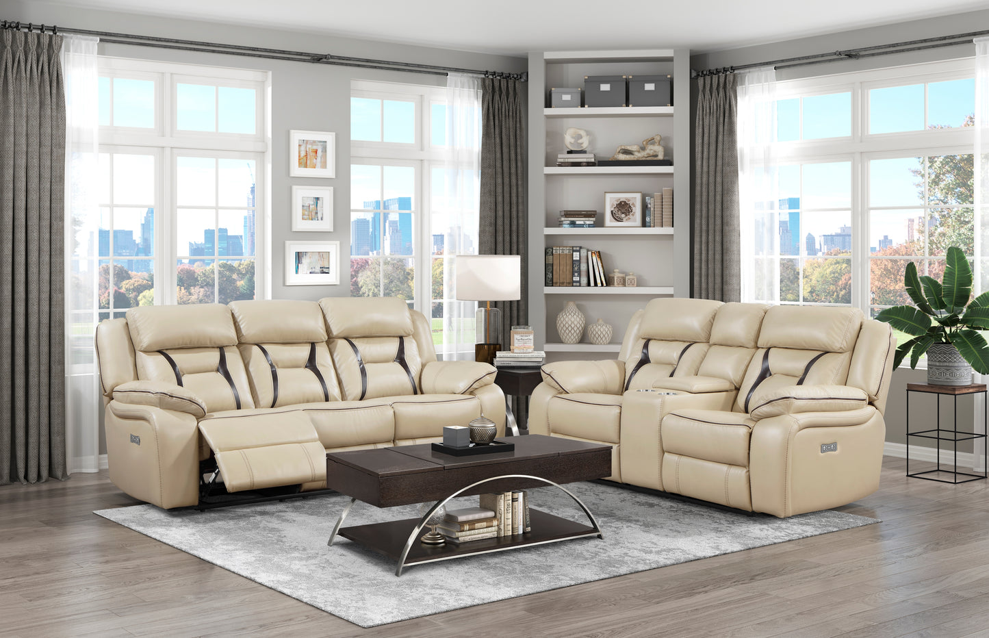 8229NBE-3PW - Power Double Reclining Sofa