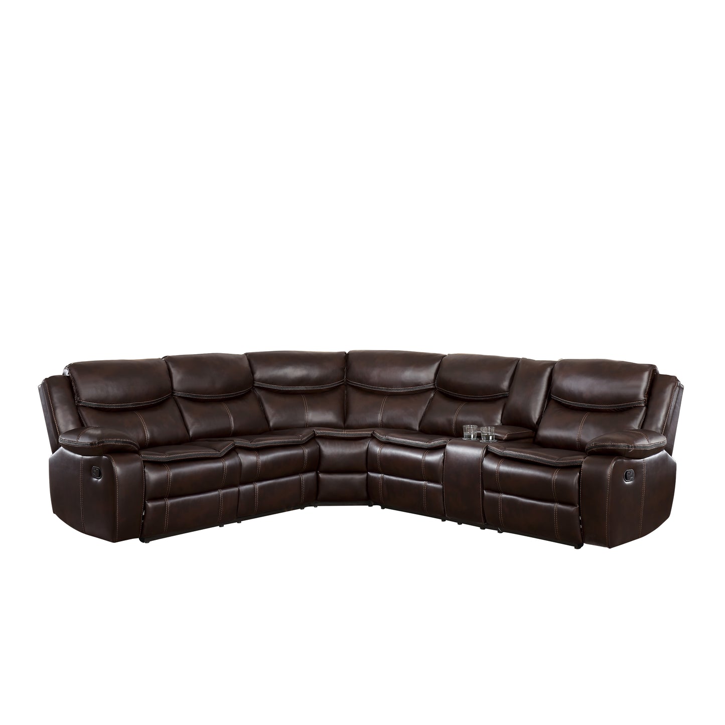 8230BRW*SC - (3)3-Piece Sectional with Right Console