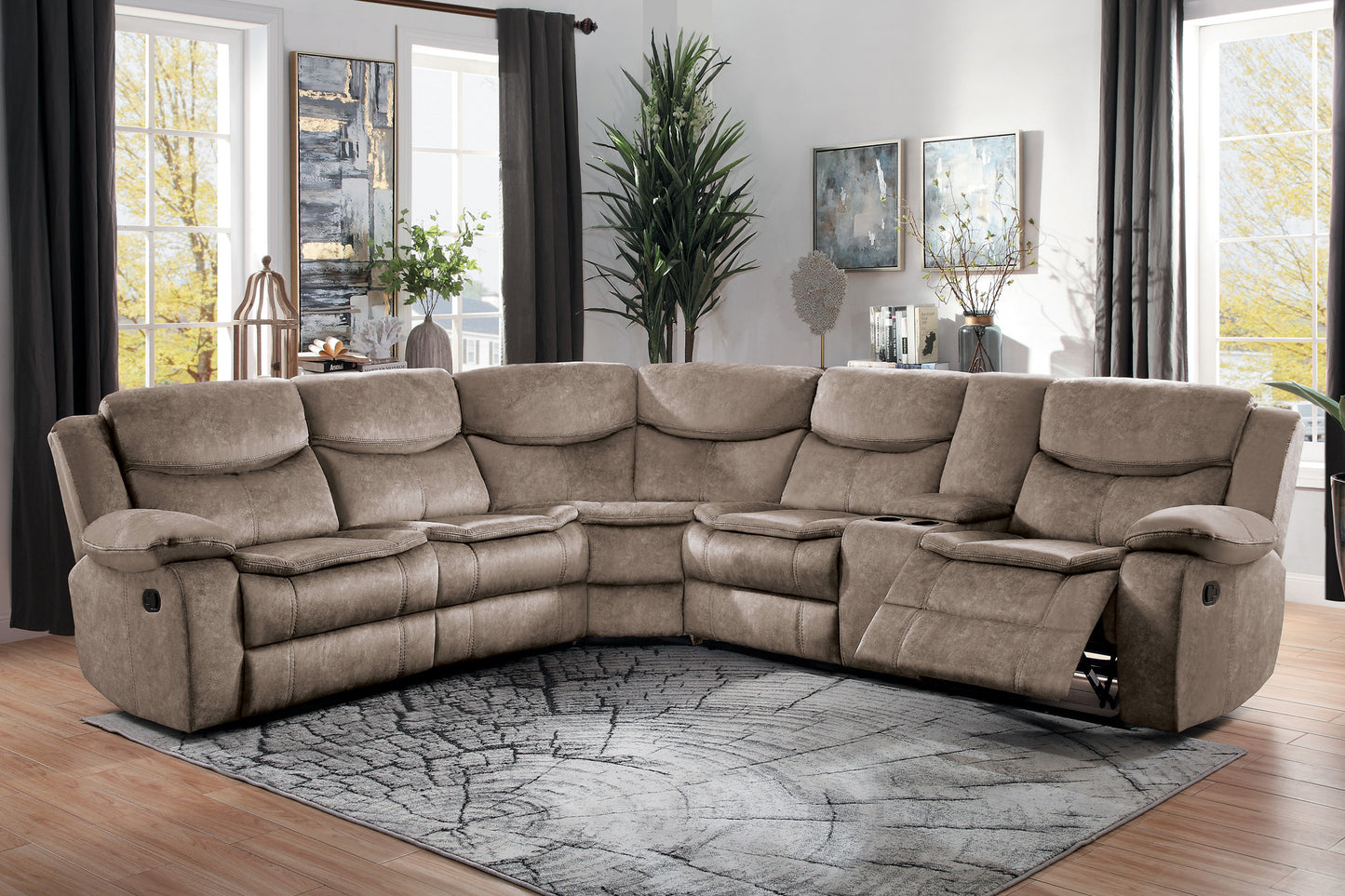 8230FBR*SC - (3)3-Piece Sectional with Right Console