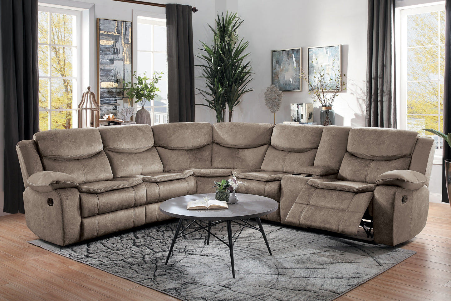 8230FBR*SC - (3)3-Piece Sectional with Right Console