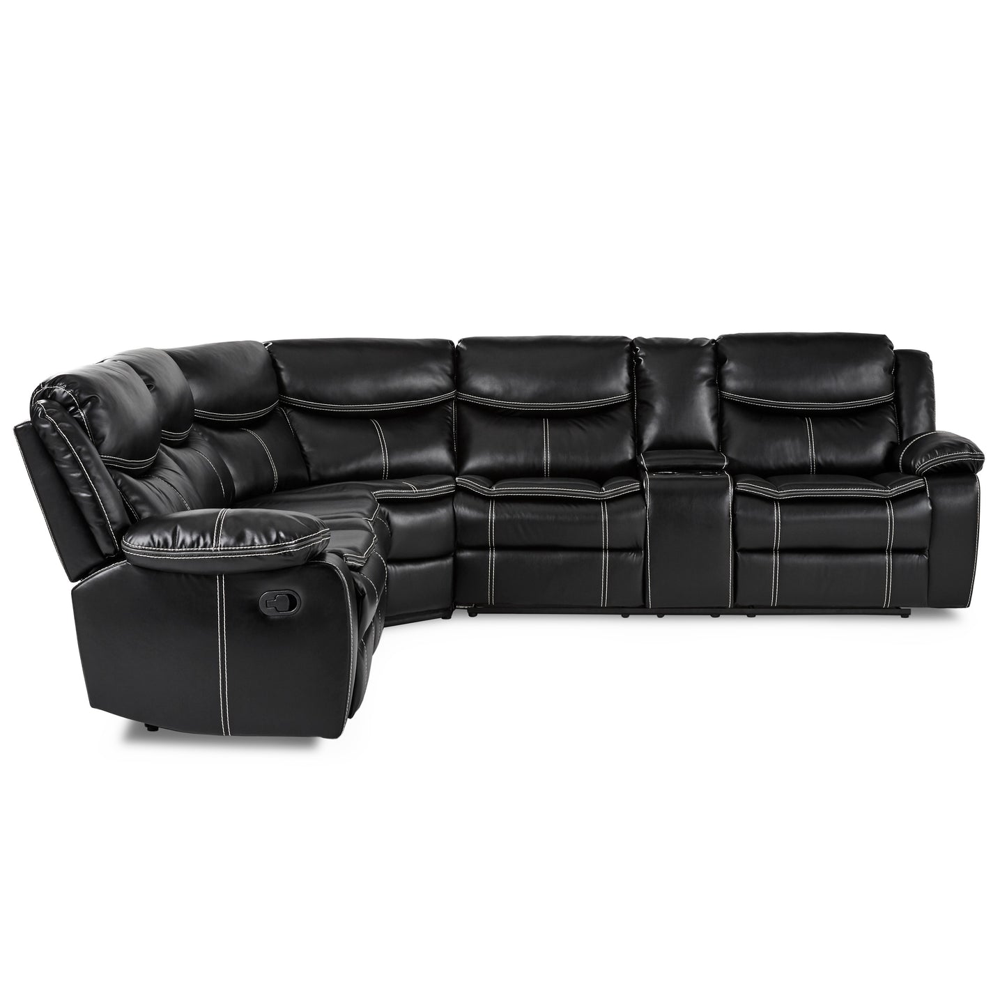 8230BLK*SC - (3)3-Piece Sectional with Right Console
