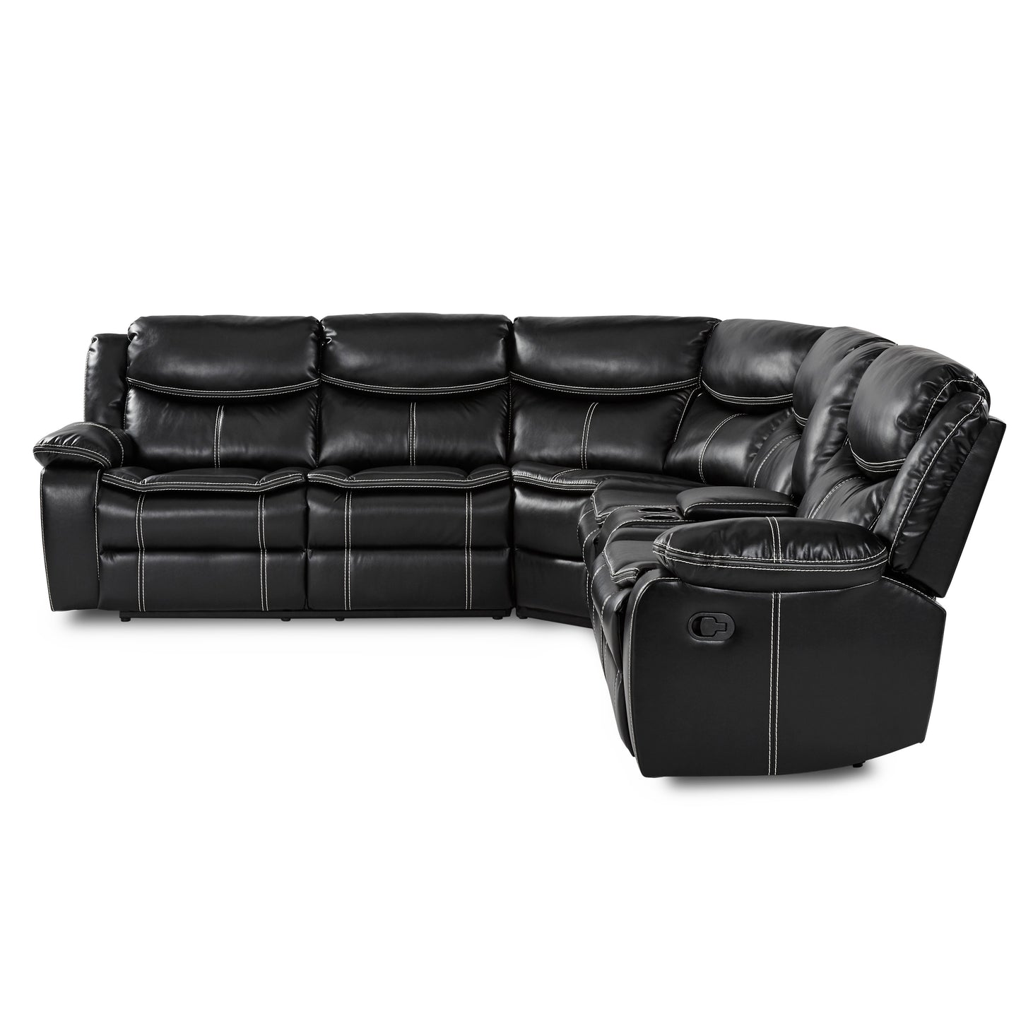 8230BLK*SC - (3)3-Piece Sectional with Right Console