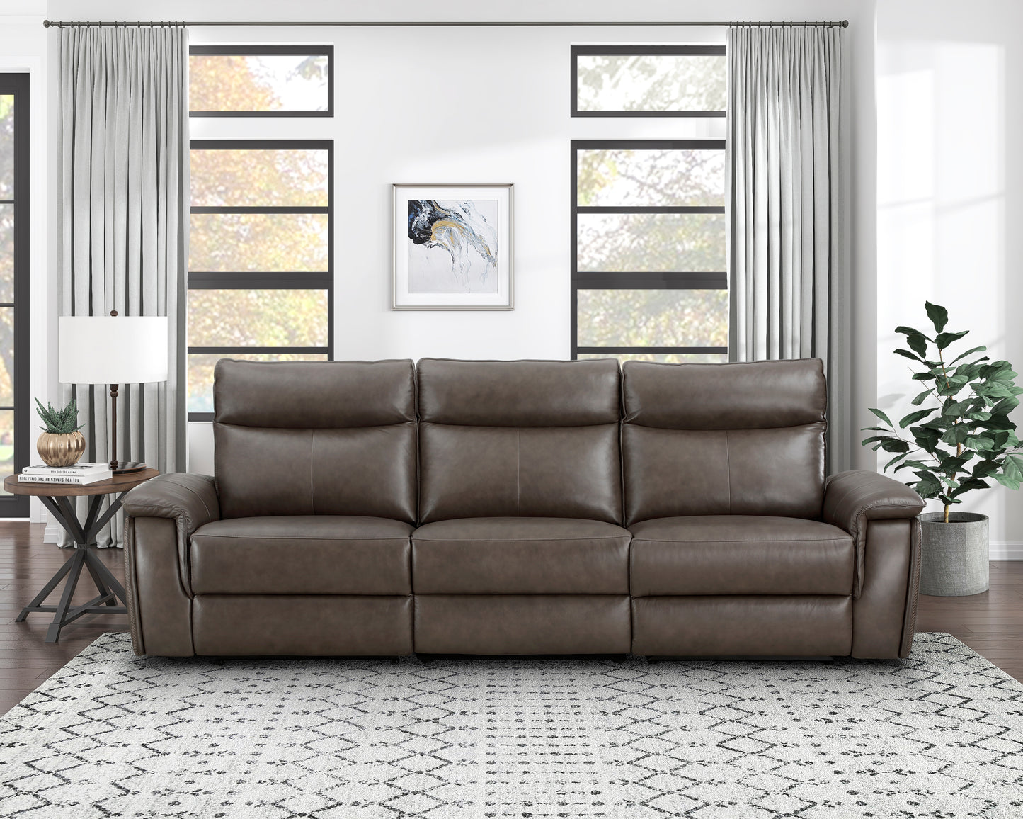 8259RFDB-3PWH* - (3)Power Double Reclining Sofa with Power Headrests