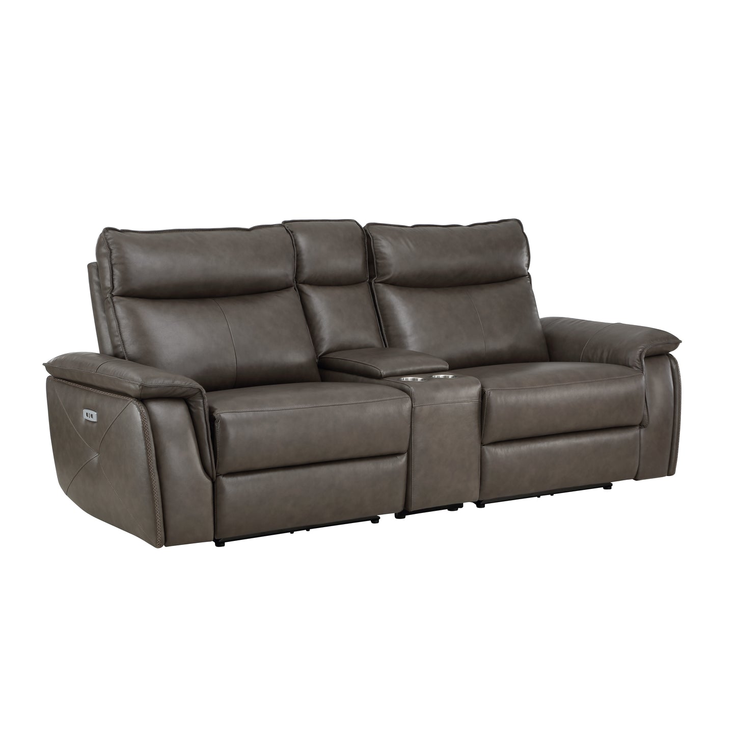 8259RFDB-2CNPWH* - (3)Power Double Reclining Love Seat with Center Console and Power Headrests