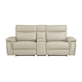 8259RFTP-2CNPWH* - (3)Power Double Reclining Love Seat with Center Console and Power Headrests