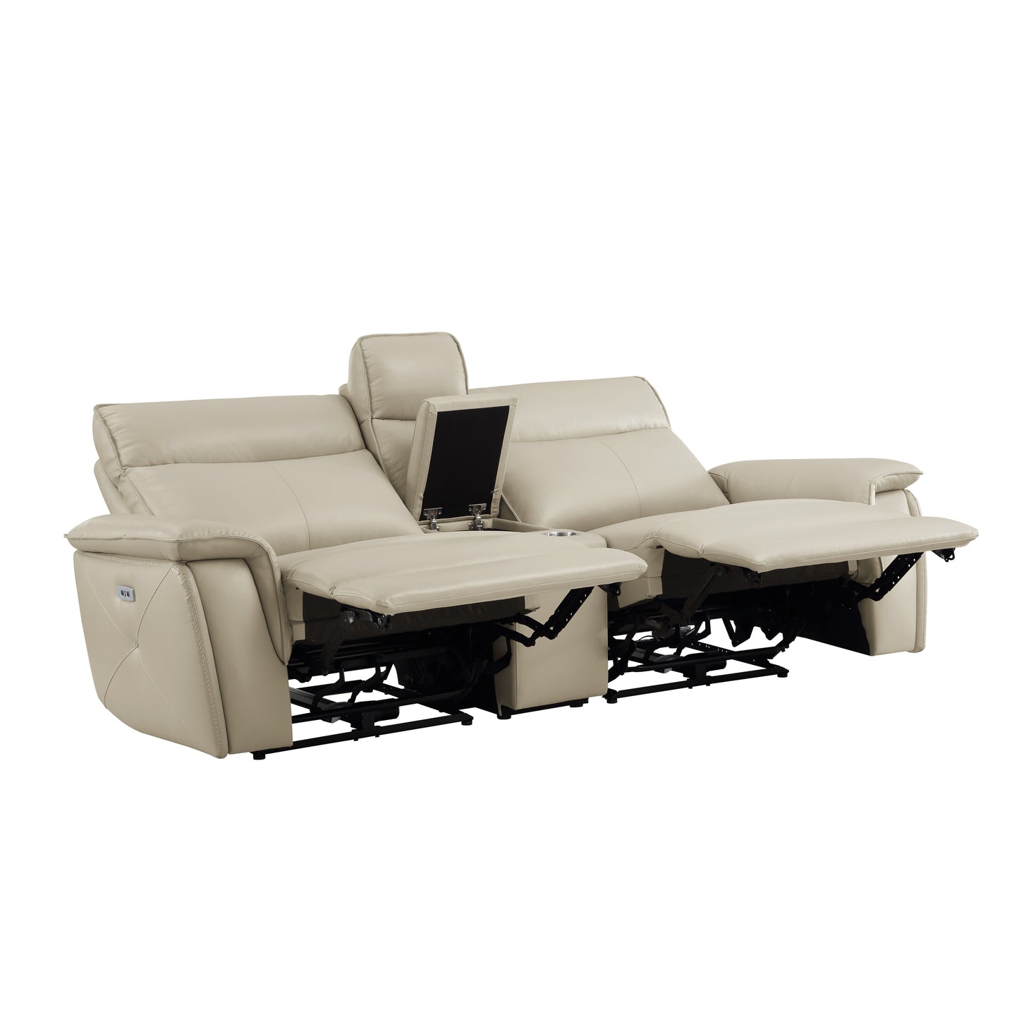 8259RFTP-2CNPWH* - (3)Power Double Reclining Love Seat with Center Console and Power Headrests