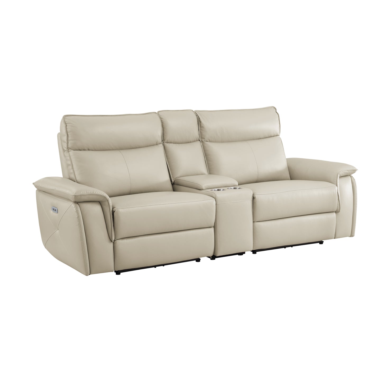 8259RFTP-2CNPWH* - (3)Power Double Reclining Love Seat with Center Console and Power Headrests