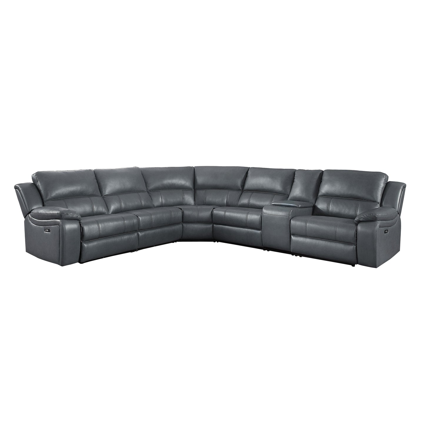 8260GY*6PW - (6)6-Piece Modular Power Reclining Sectional