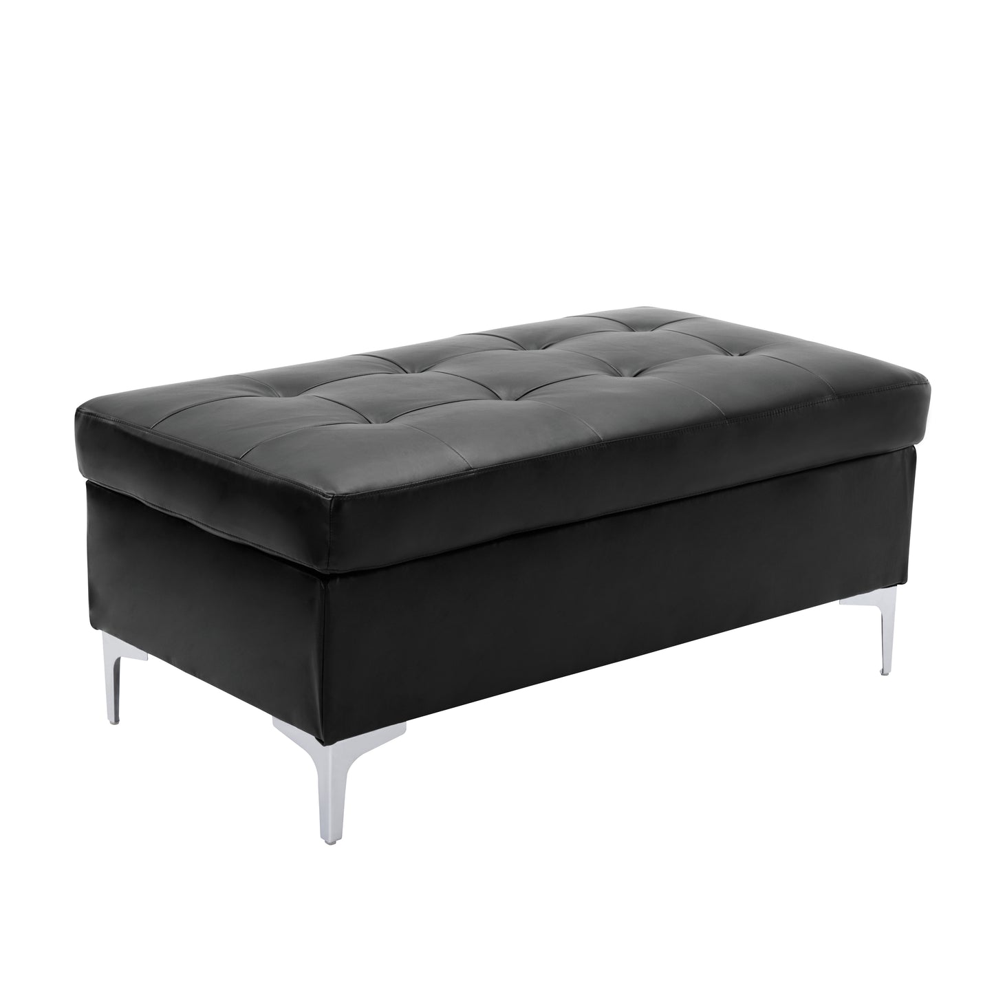8378BLK*3 - (3)3-Piece Sectional with Right Chaise and Ottoman