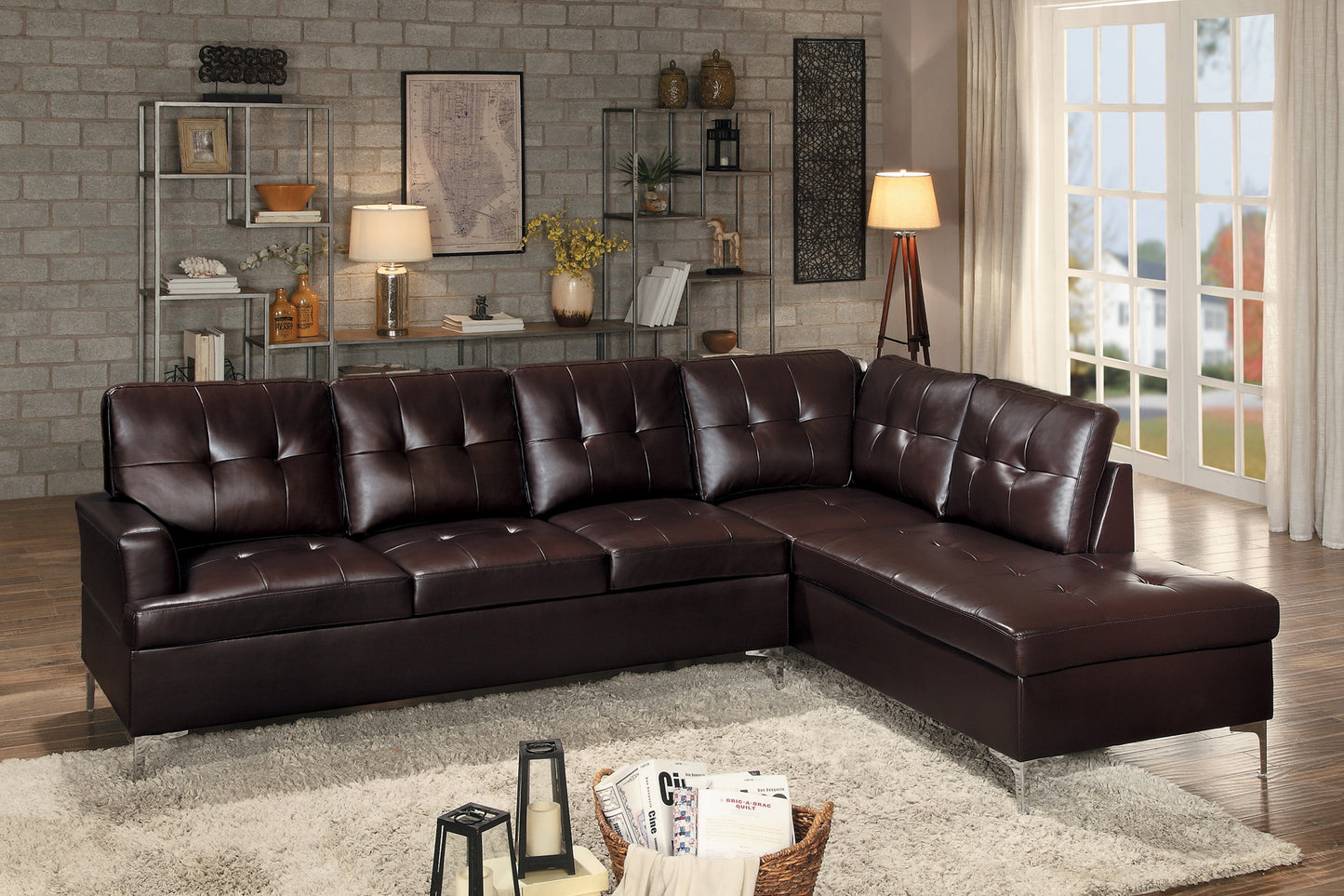 8378BRW* - (2)2-Piece Sectional with Right Chaise