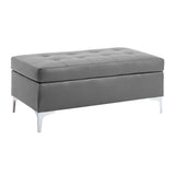 8378GRY*3 - (3)3-Piece Sectional with Right Chaise and Ottoman