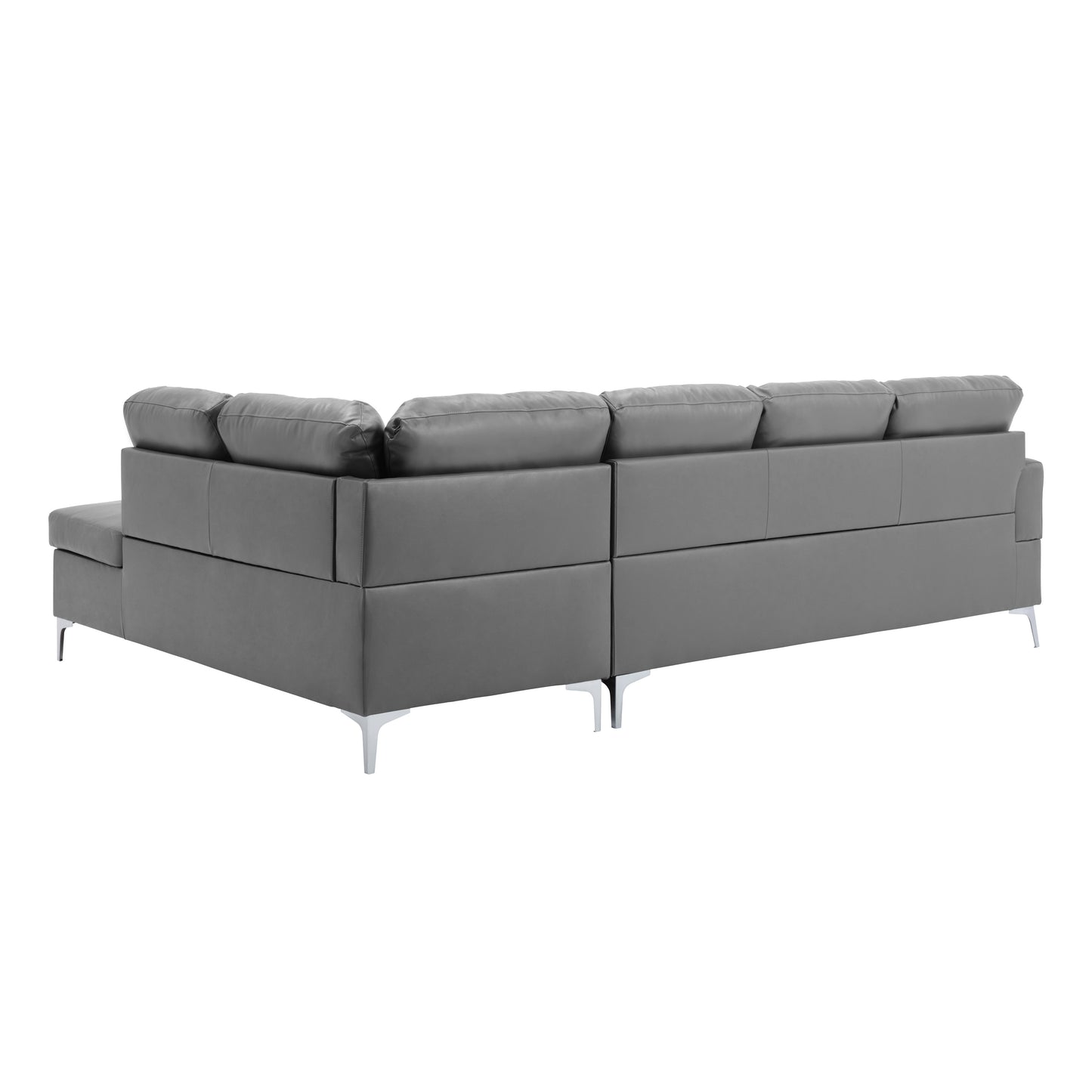 8378GRY*3 - (3)3-Piece Sectional with Right Chaise and Ottoman