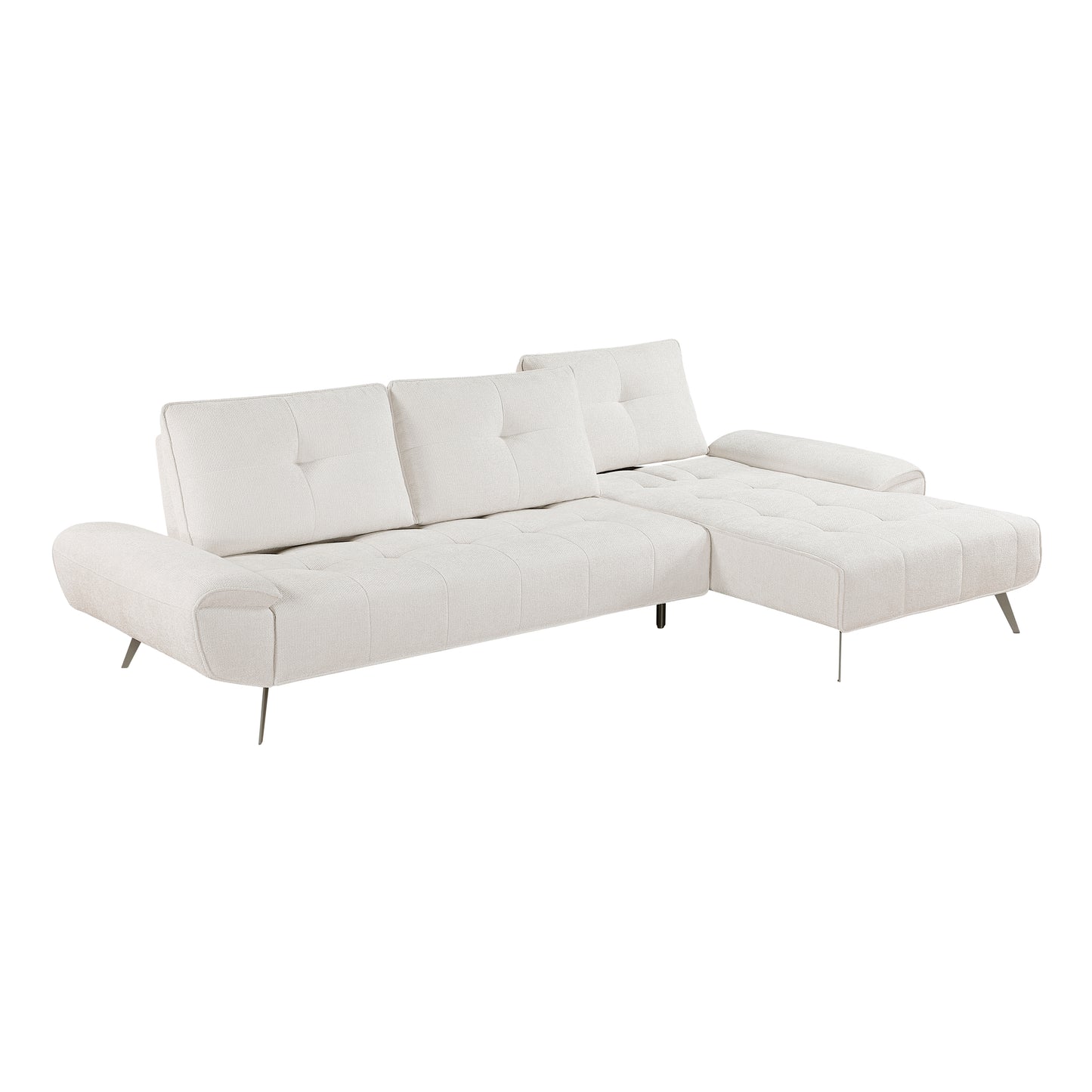8400BEG*22LRC - (2)2-Piece Sectional with Right Chaise and Dual-position Backs for Adjustable Seat Depth