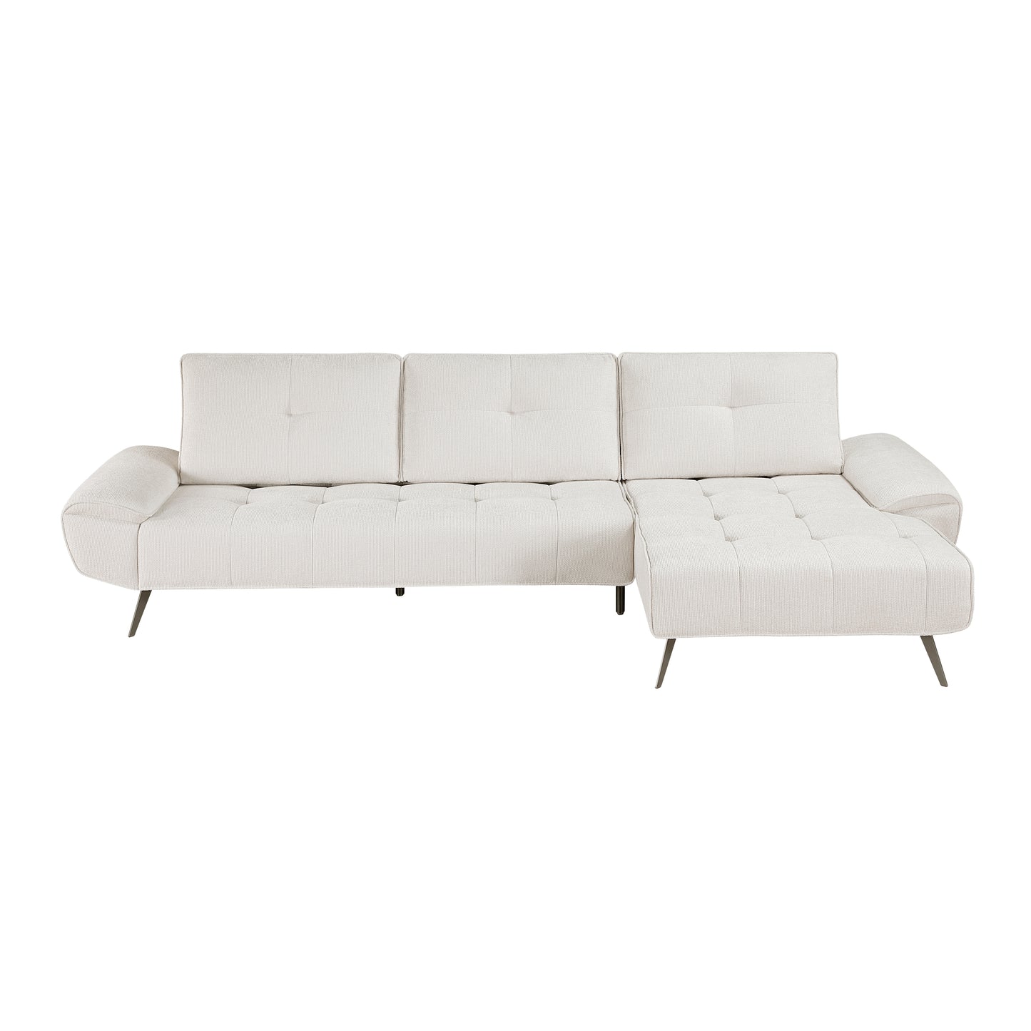 8400BEG*22LRC - (2)2-Piece Sectional with Right Chaise and Dual-position Backs for Adjustable Seat Depth