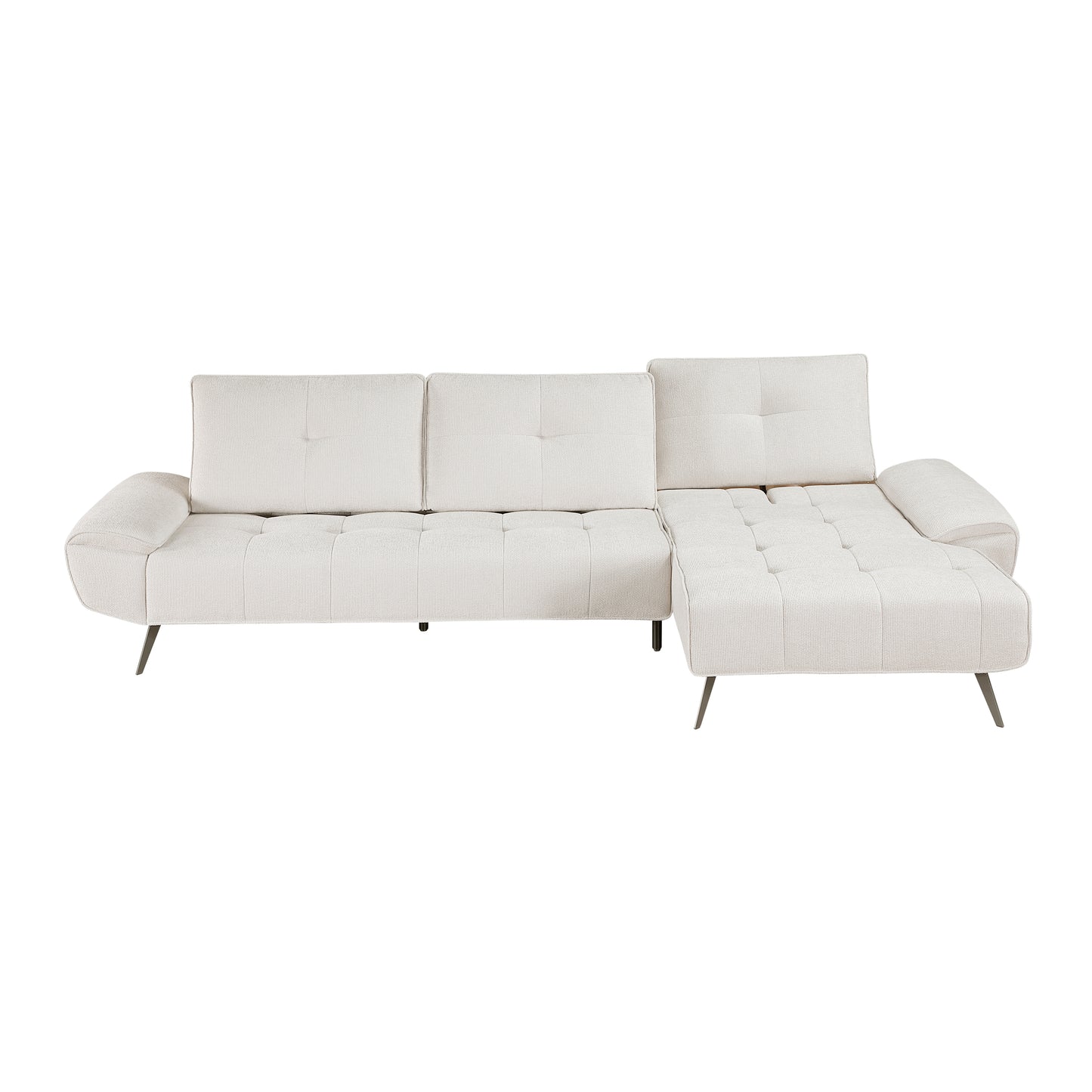 8400BEG*22LRC - (2)2-Piece Sectional with Right Chaise and Dual-position Backs for Adjustable Seat Depth
