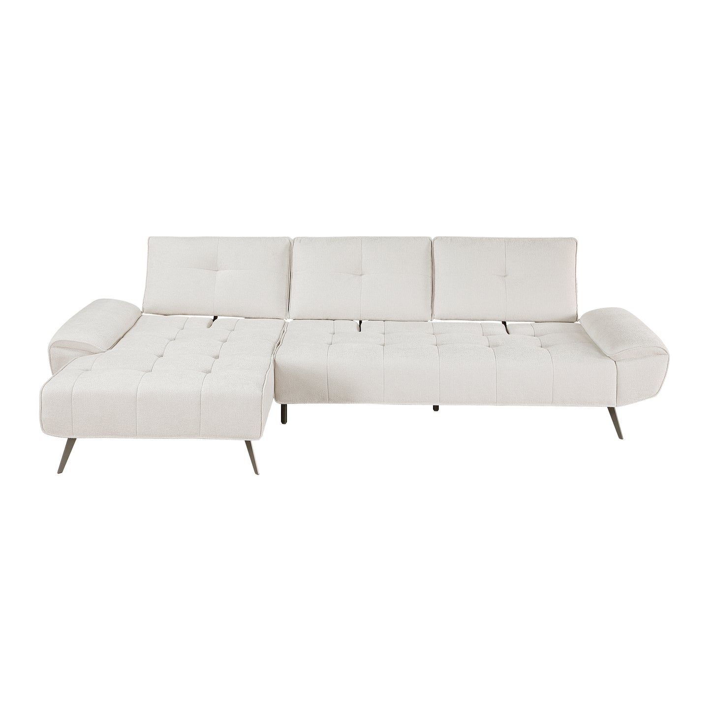 8400BEG*2LC2R - (2)2-Piece Sectional with Left Chaise and Dual-position Backs for Adjustable Seat Depth