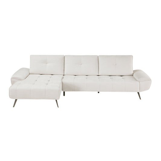 8400BEG*2LC2R - (2)2-Piece Sectional with Left Chaise and Dual-position Backs for Adjustable Seat Depth