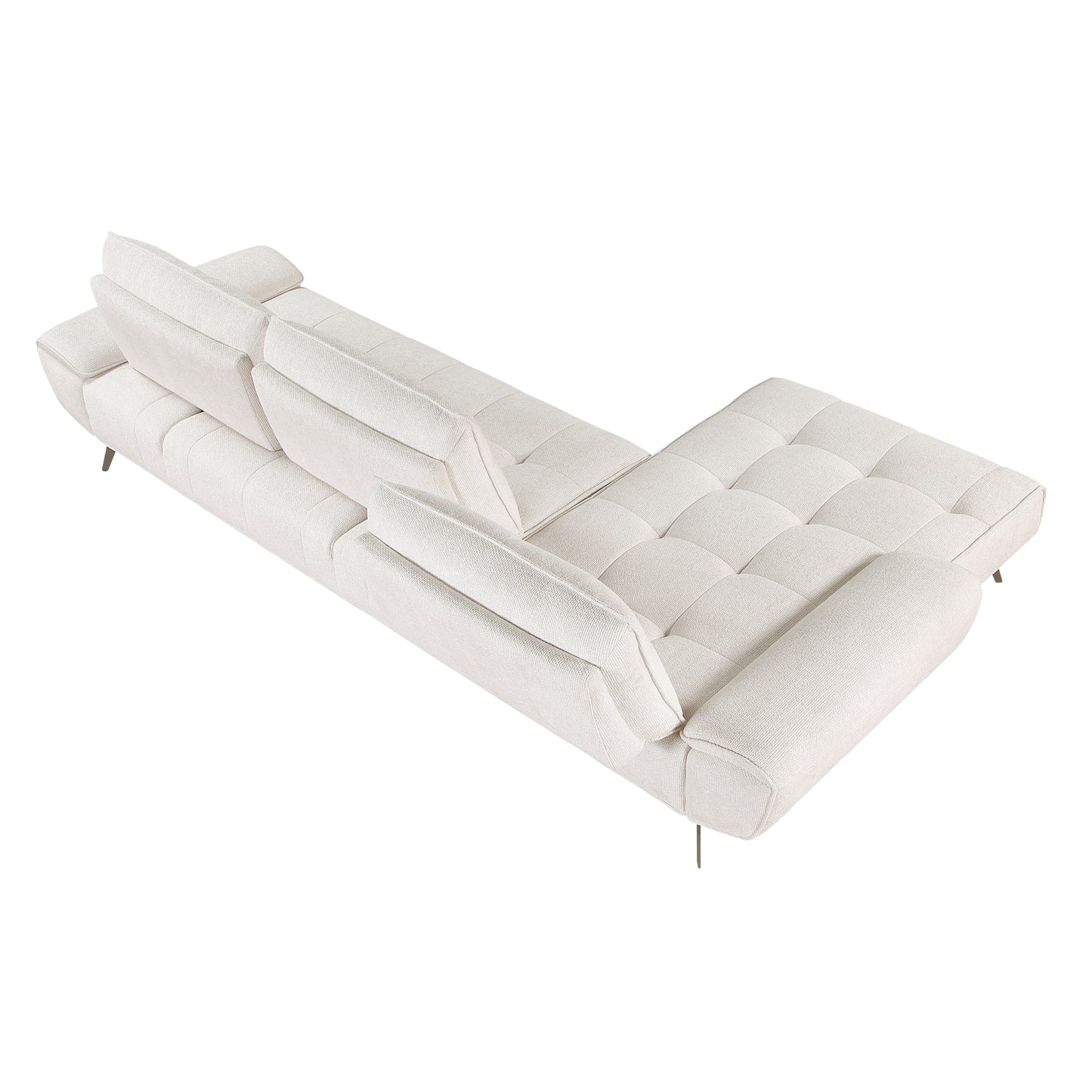 8400BEG*2LC2R - (2)2-Piece Sectional with Left Chaise and Dual-position Backs for Adjustable Seat Depth