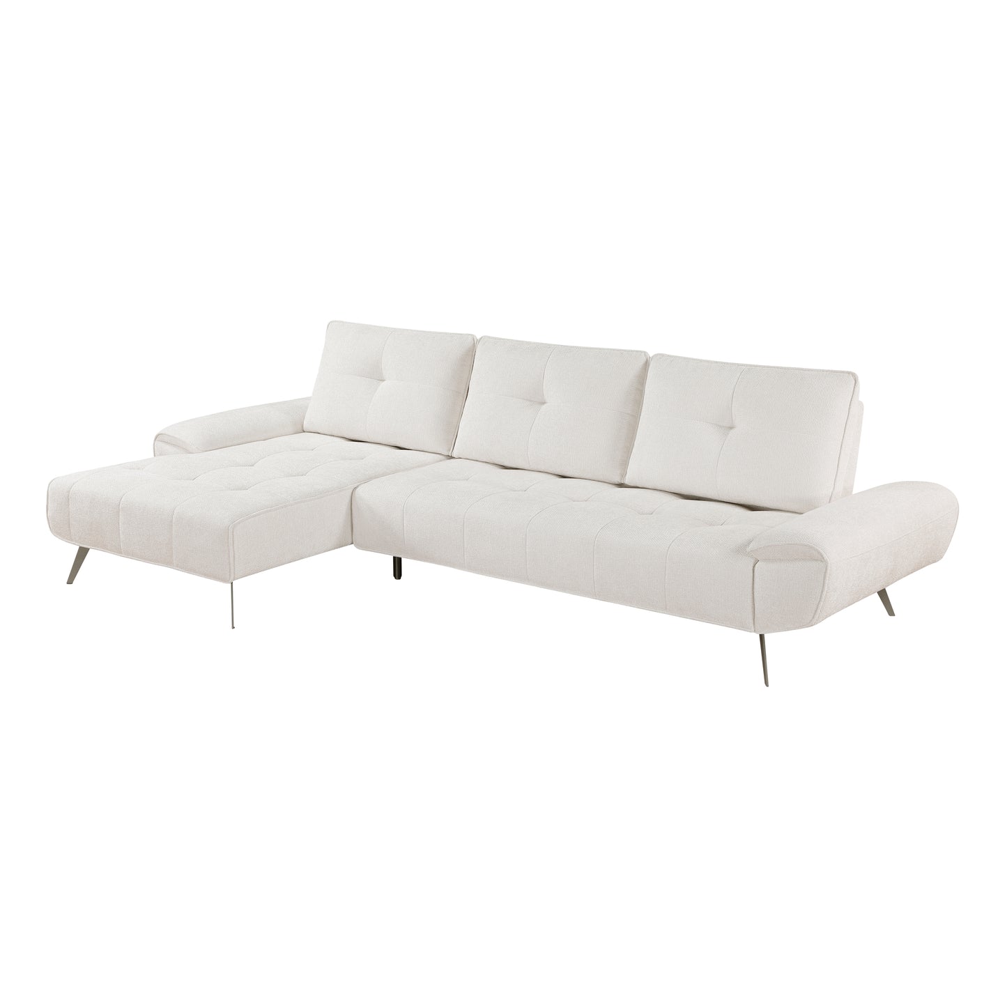 8400BEG*2LC2R - (2)2-Piece Sectional with Left Chaise and Dual-position Backs for Adjustable Seat Depth