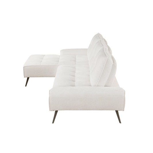 8400BEG*2LC2R - (2)2-Piece Sectional with Left Chaise and Dual-position Backs for Adjustable Seat Depth