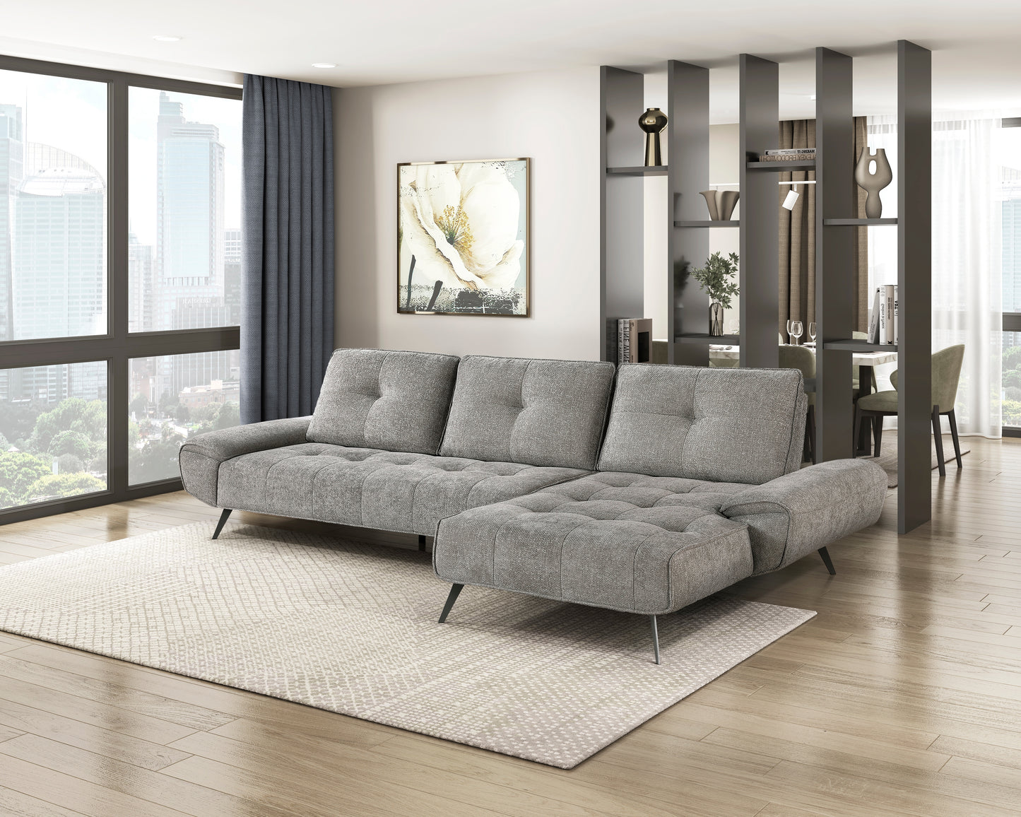 8400DVG*22LRC - (2)2-Piece Sectional with Right Chaise and Dual-position Backs for Adjustable Seat Depth