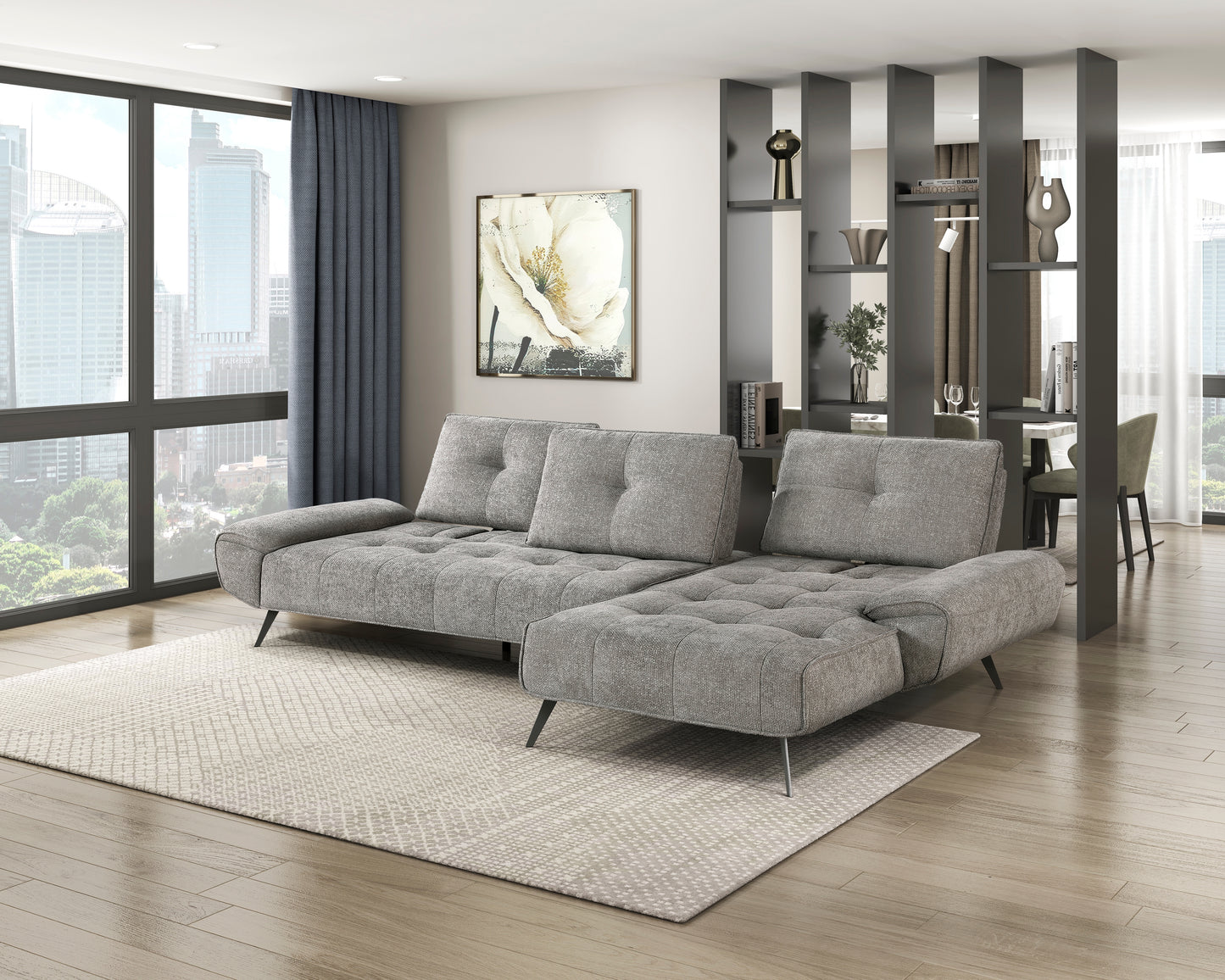 8400DVG*22LRC - (2)2-Piece Sectional with Right Chaise and Dual-position Backs for Adjustable Seat Depth