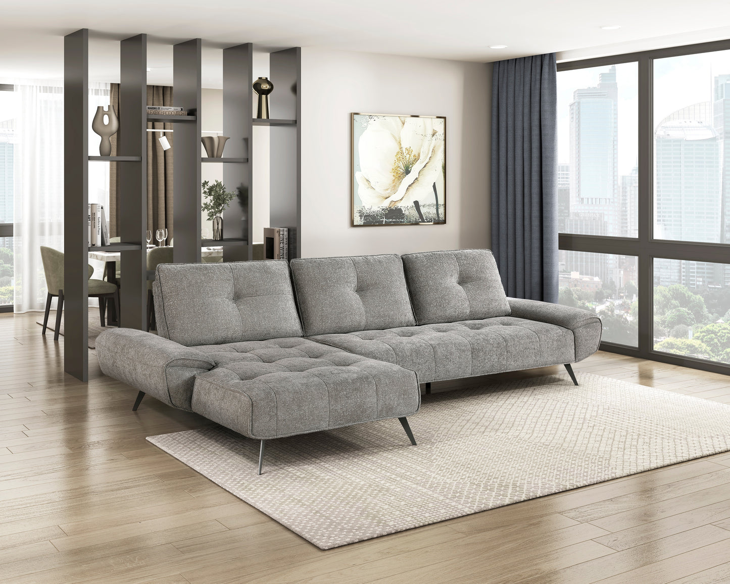 8400DVG*2LC2R - (2)2-Piece Sectional with Left Chaise and Dual-position Backs for Adjustable Seat Depth