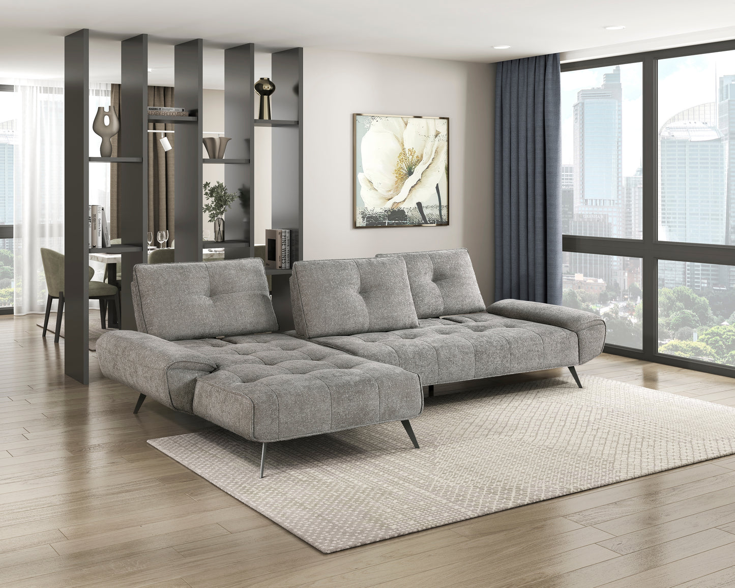 8400DVG*2LC2R - (2)2-Piece Sectional with Left Chaise and Dual-position Backs for Adjustable Seat Depth