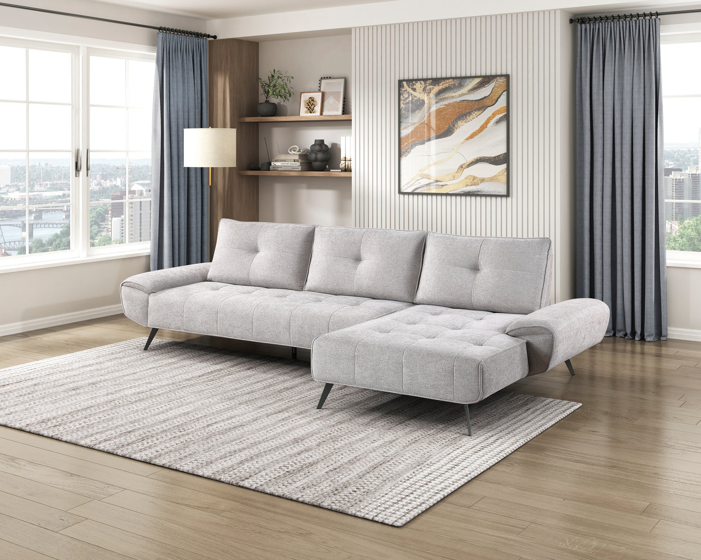 8400LTG*22LRC - (2)2-Piece Sectional with Right Chaise and Dual-position Backs for Adjustable Seat Depth