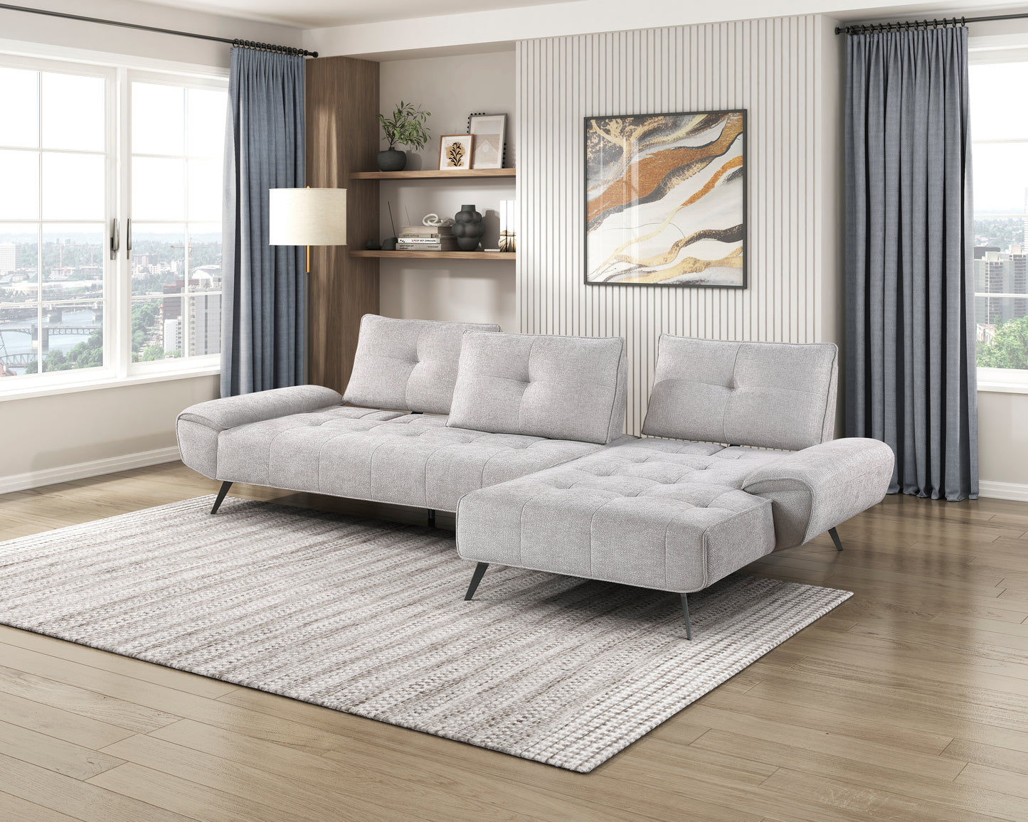 8400LTG*22LRC - (2)2-Piece Sectional with Right Chaise and Dual-position Backs for Adjustable Seat Depth