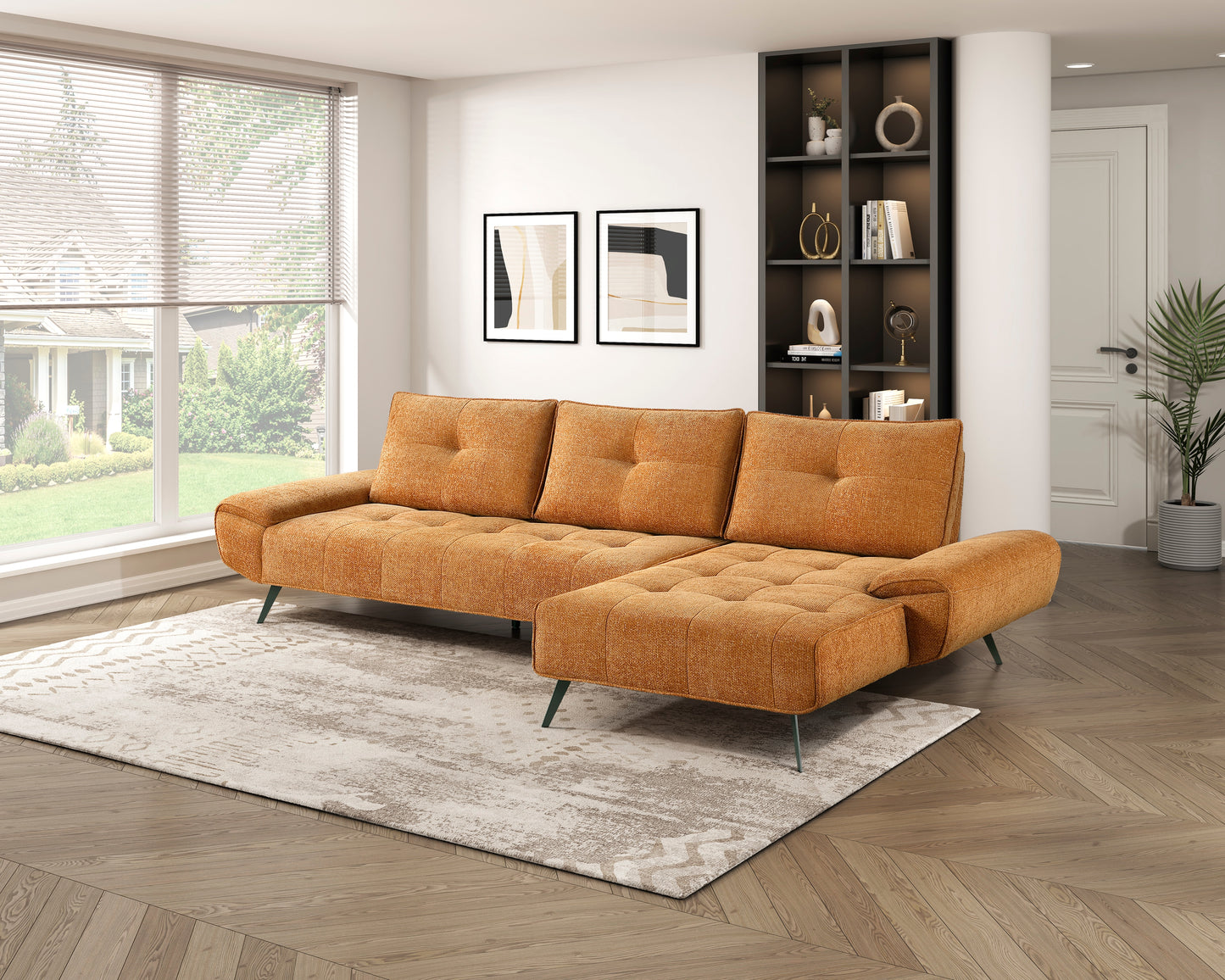 8400RNG*22LRC - (2)2-Piece Sectional with Right Chaise and Dual-position Backs for Adjustable Seat Depth