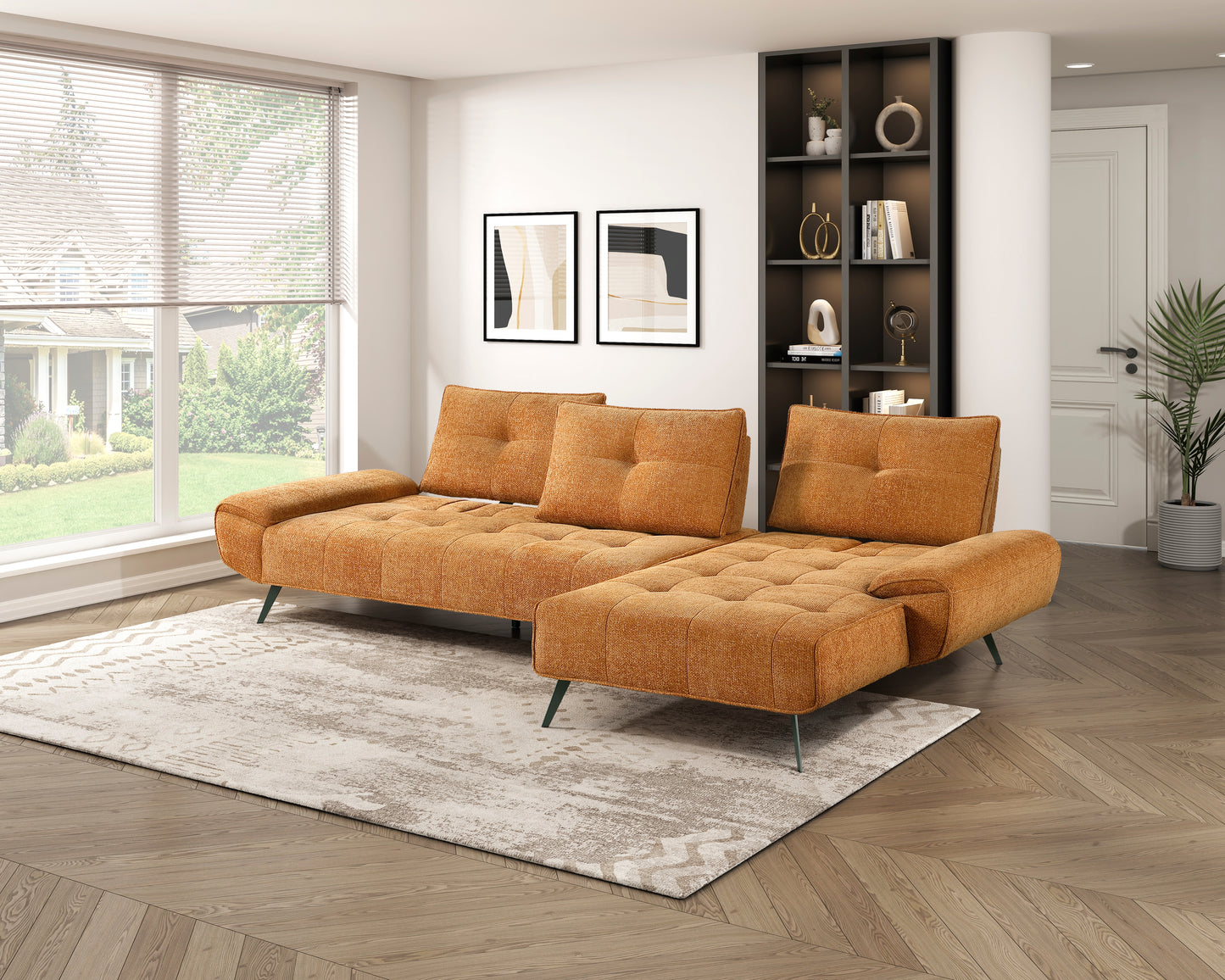 8400RNG*22LRC - (2)2-Piece Sectional with Right Chaise and Dual-position Backs for Adjustable Seat Depth