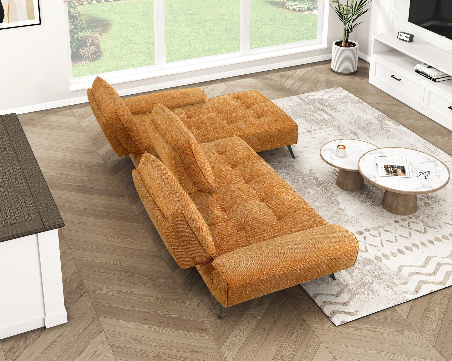 8400RNG*22LRC - (2)2-Piece Sectional with Right Chaise and Dual-position Backs for Adjustable Seat Depth