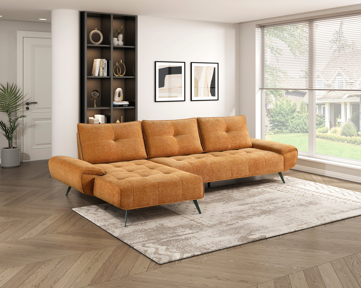 8400RNG*2LC2R - (2)2-Piece Sectional with Left Chaise and Dual-position Backs for Adjustable Seat Depth