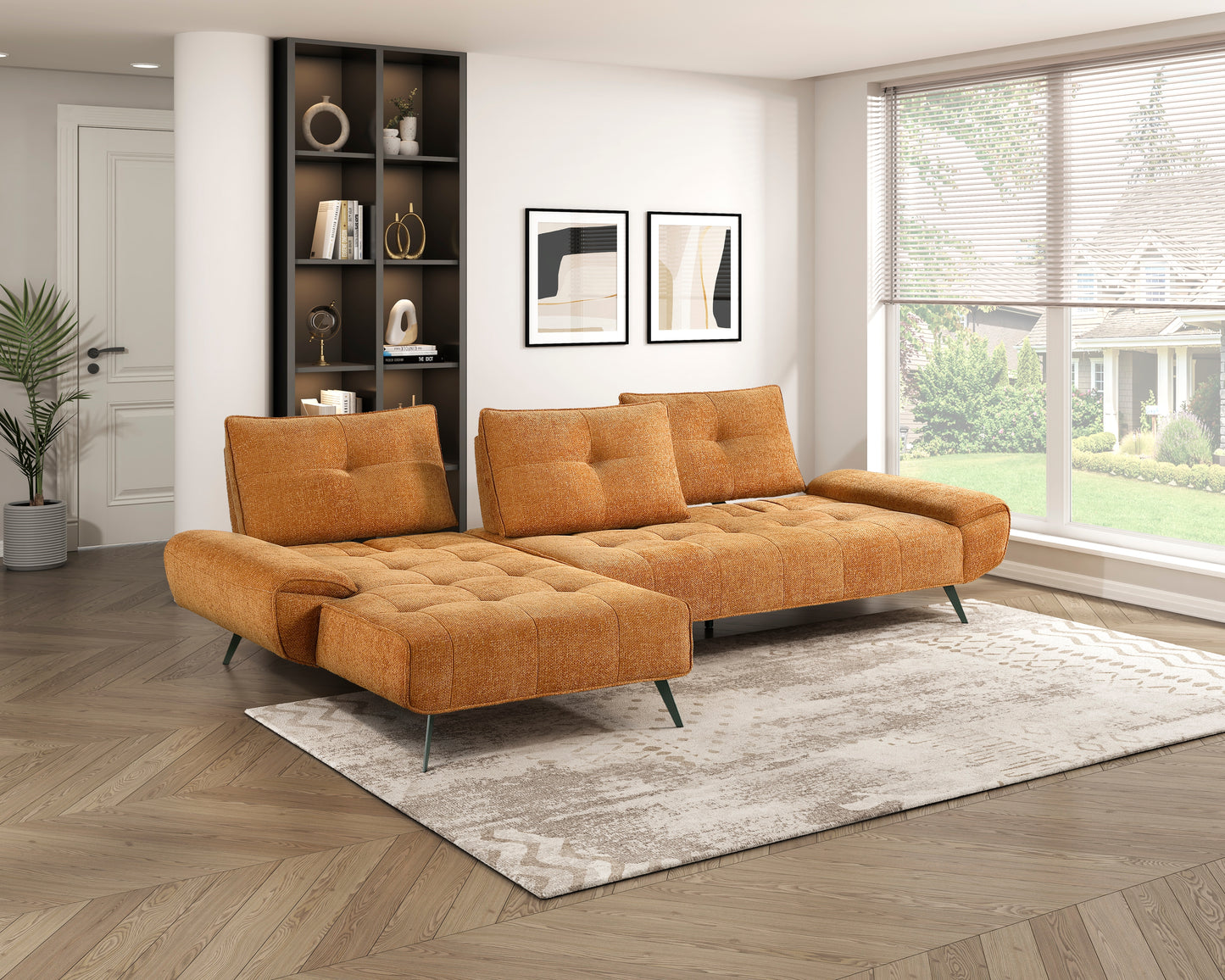 8400RNG*2LC2R - (2)2-Piece Sectional with Left Chaise and Dual-position Backs for Adjustable Seat Depth