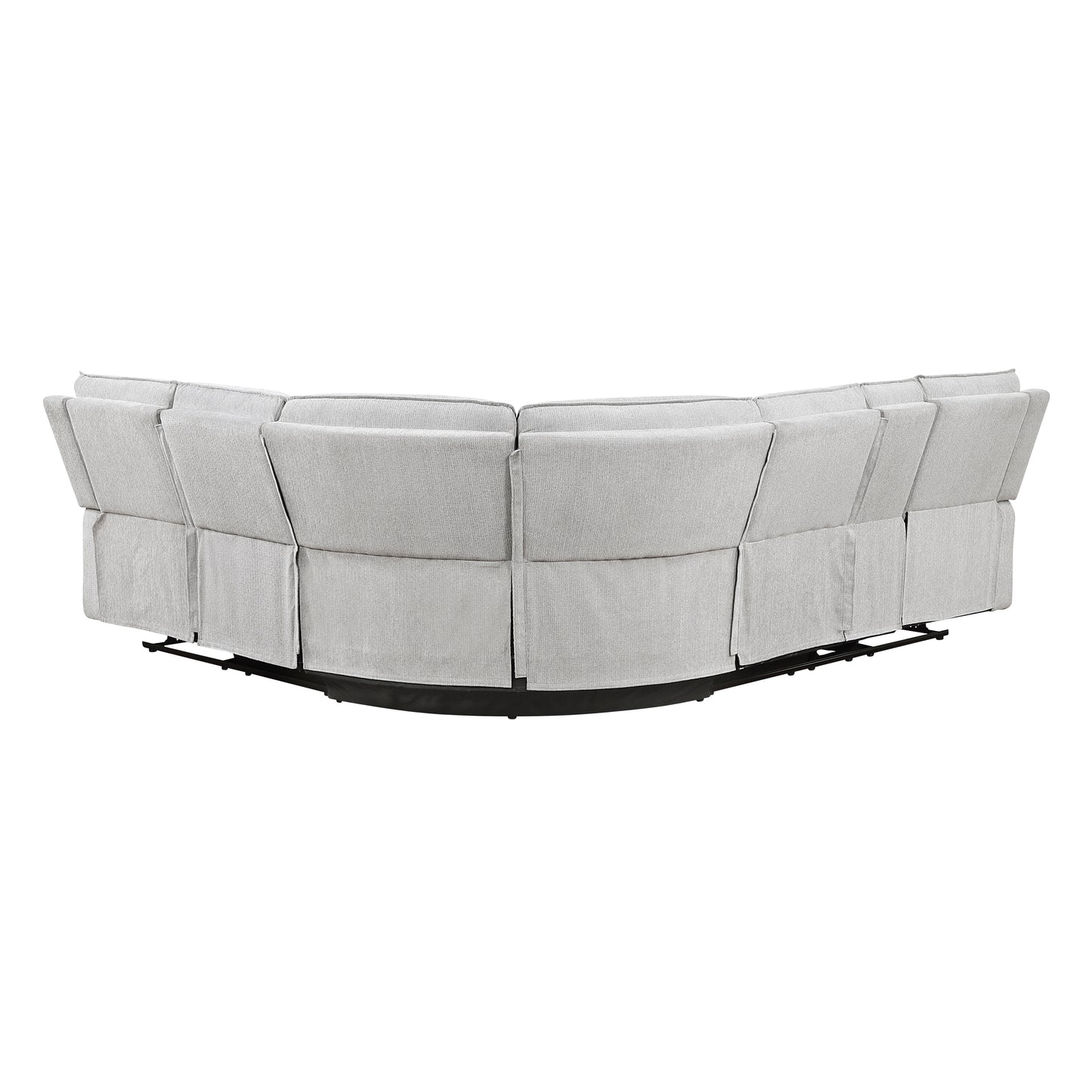 8406GY*SC - (3)3-Piece Reclining Sectional with Left Console