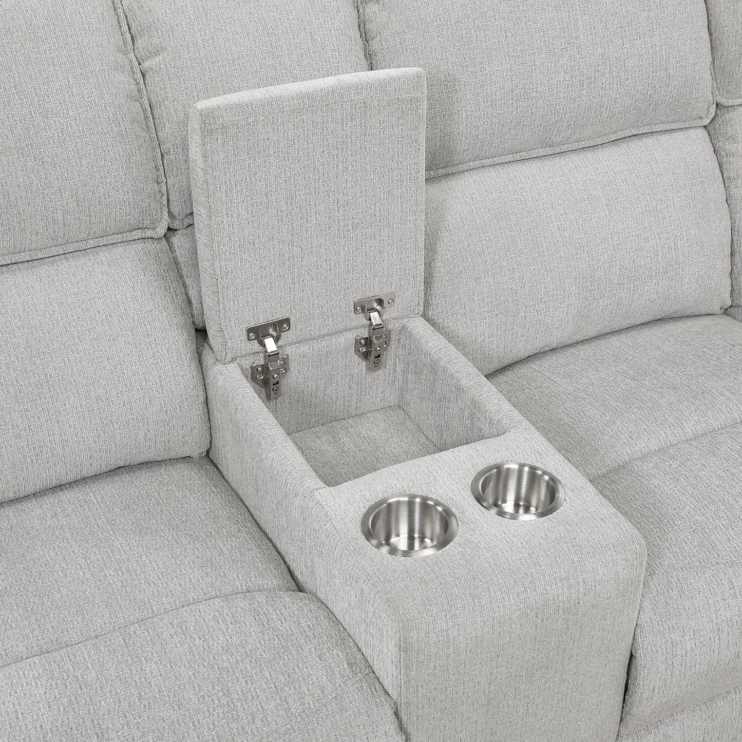 8406GY*SC - (3)3-Piece Reclining Sectional with Left Console