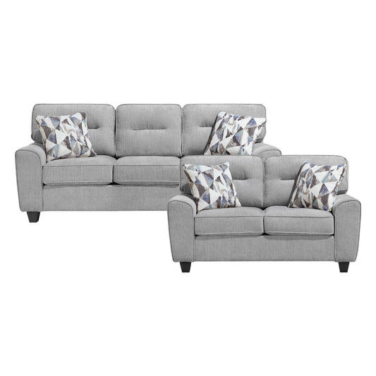 8416GY*2 - 2pc Set: Sofa, Love