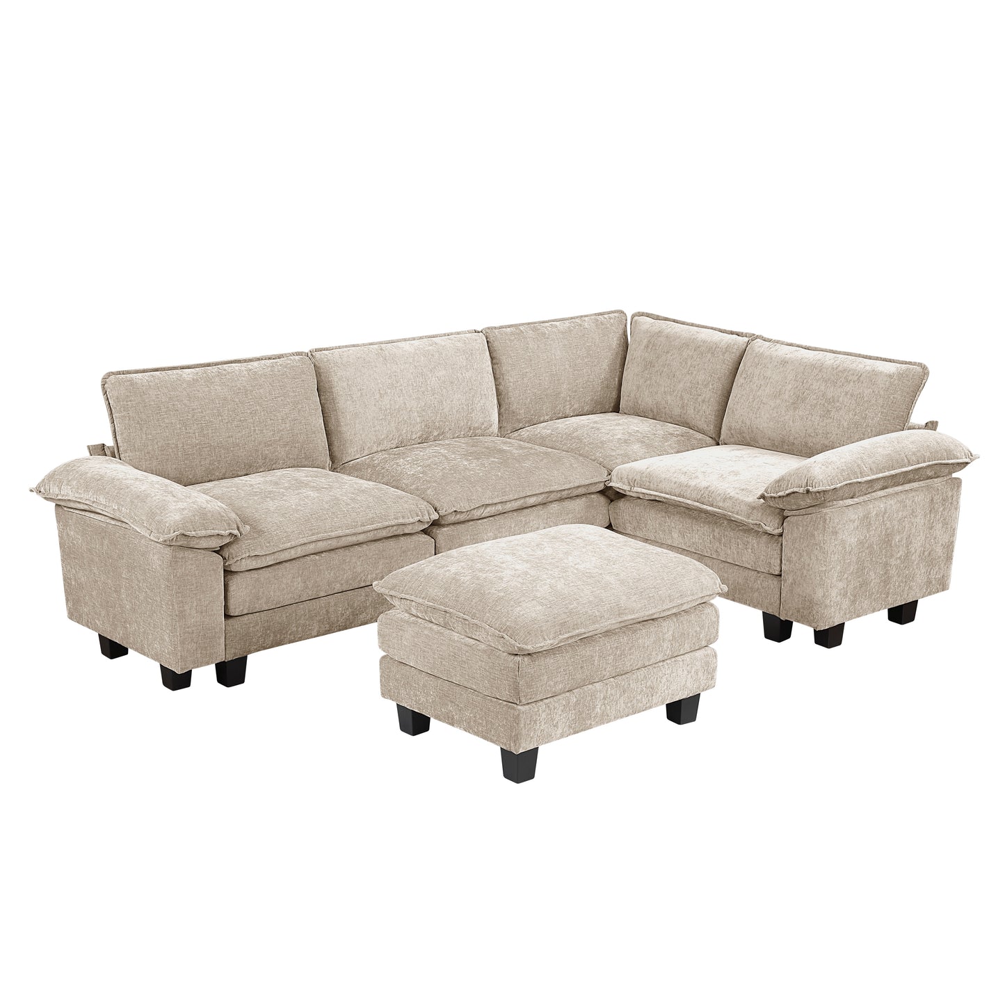 8450PWT*53ACCR - (6)5-Piece Modular Sectional with Ottoman