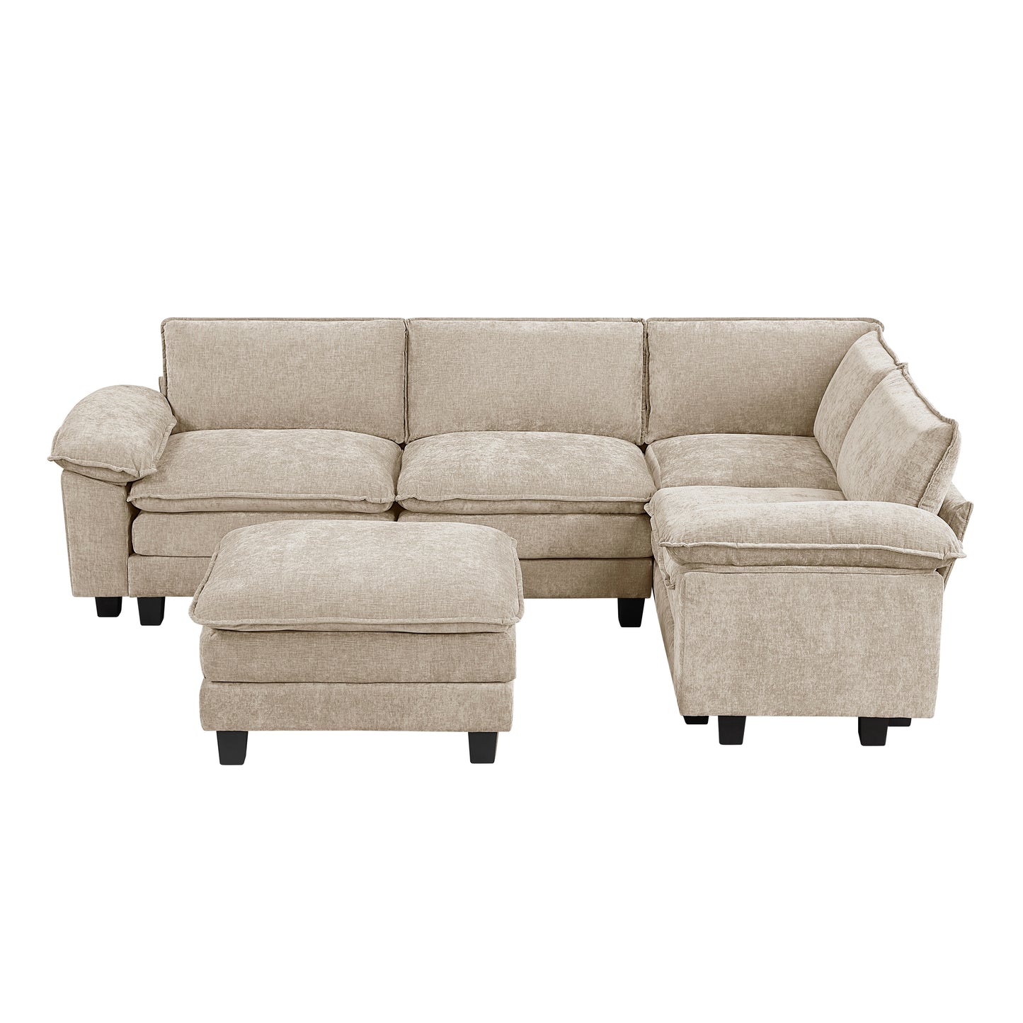 8450PWT*53ACCR - (6)5-Piece Modular Sectional with Ottoman