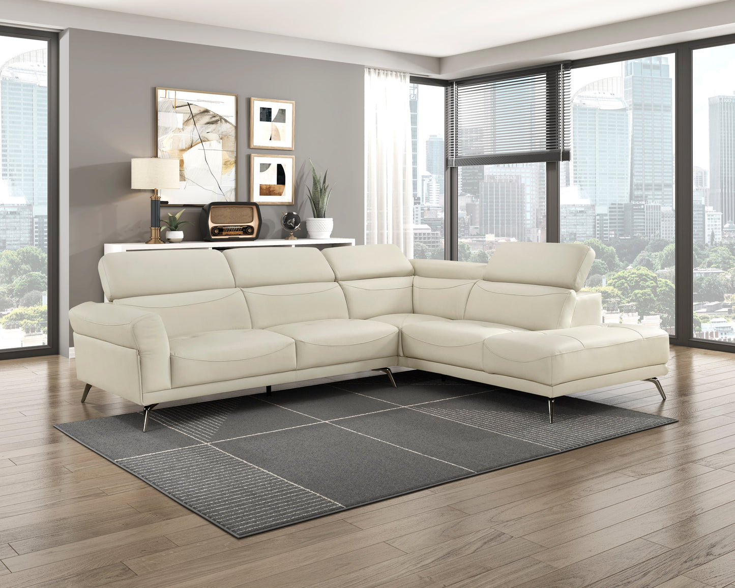 8456BEG*22LRC - (2)2-Piece Sectional with Right Side Chaise