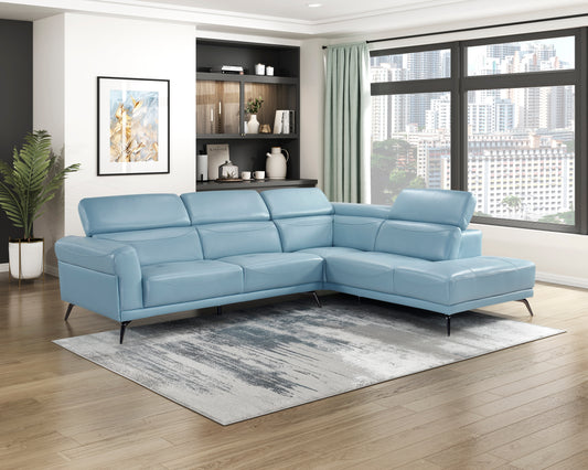 8456BUE*22LRC - (2)2-Piece Sectional with Right Side Chaise